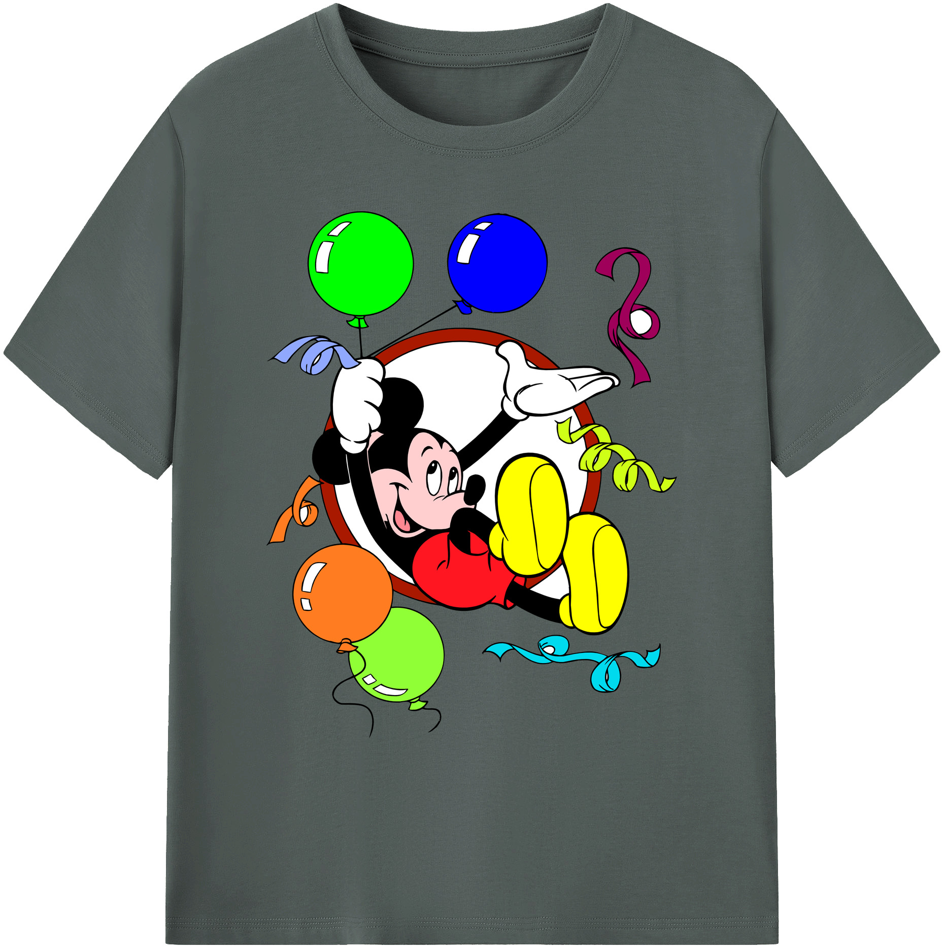 ミッキーマウス Mickey Mouse 綿100％ メンズ半袖Tシャツ｜肌触りやわらか＆通気性
